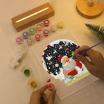 Load image into Gallery viewer, Santa’s Christmas Snow Globe LED Paint by Numbers
