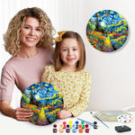 Load image into Gallery viewer, Starry Night Paint by Numbers Clock
