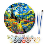 Load image into Gallery viewer, Starry Night Paint by Numbers Clock
