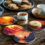 Load image into Gallery viewer, Sunset Landscape Paint by Numbers Coasters
