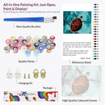 Load image into Gallery viewer, Swimming Sea Turtle, Paint By Numbers
