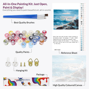 Waves Crashing Paint By Number Color Kit