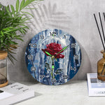 Load image into Gallery viewer, Winter Rose Paint by Numbers Clock Kit
