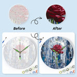 Load image into Gallery viewer, Winter Rose Paint by Numbers Clock Kit
