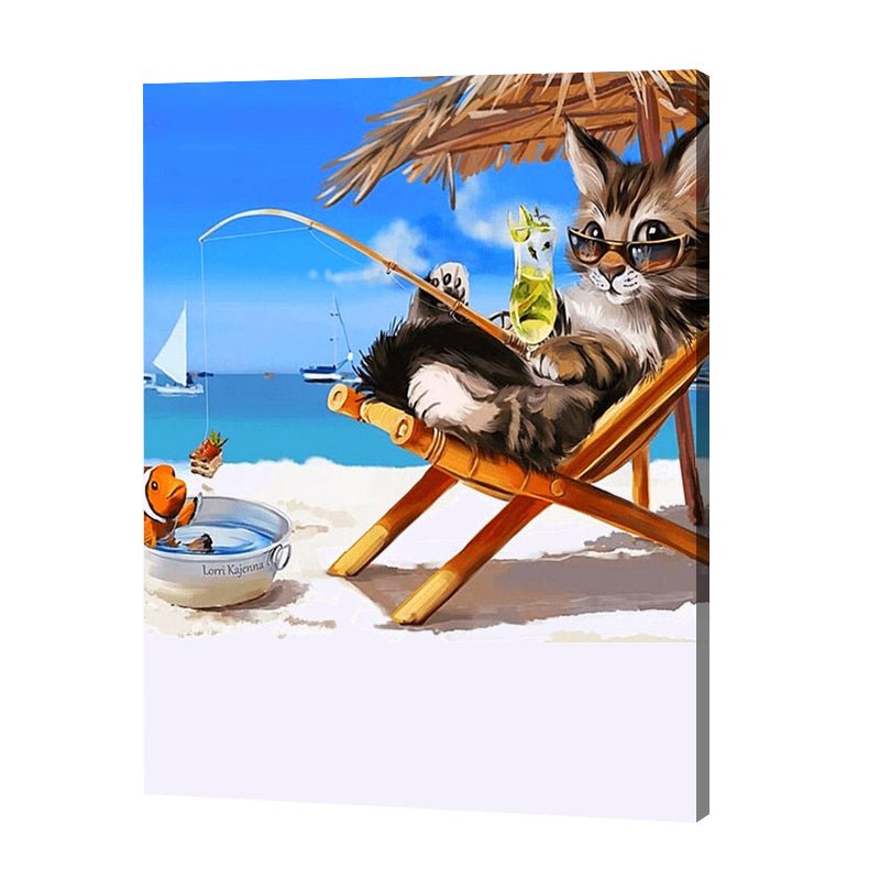 Purrfect Vacation Paint by Numbers