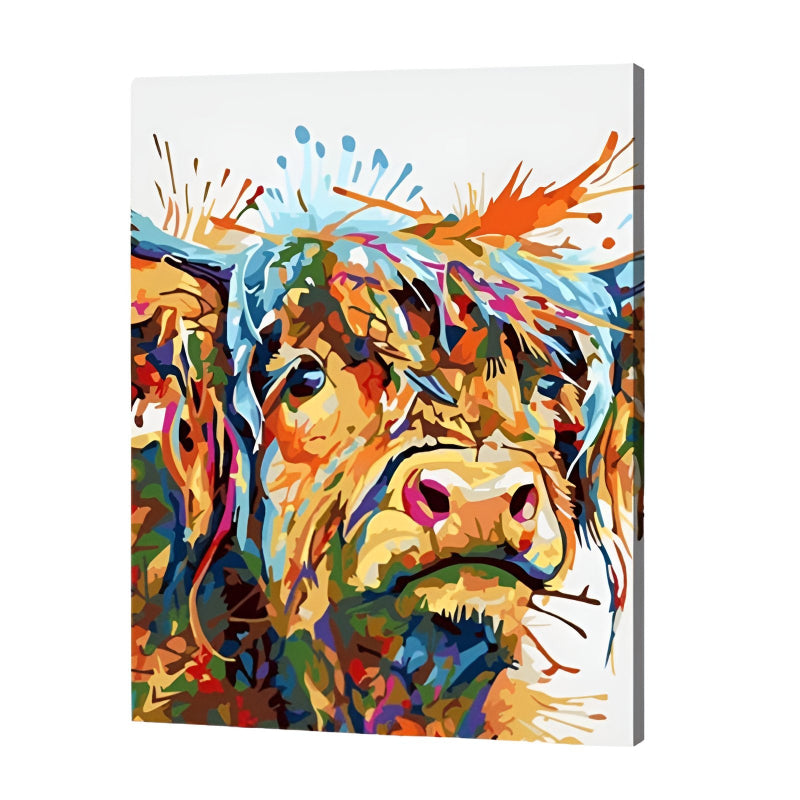 Color Splash Cow Paint by Numbers