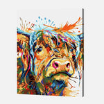 Load image into Gallery viewer, Color Splash Cow Paint by Numbers
