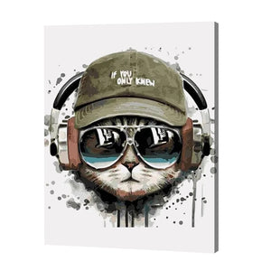 Cool Cat Beats Paint by Numbers