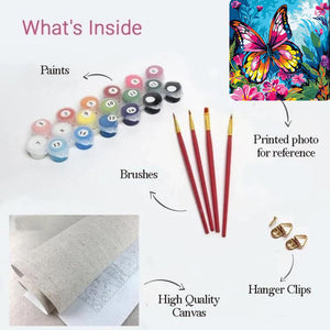 Floral Butterfly Paint by Numbers