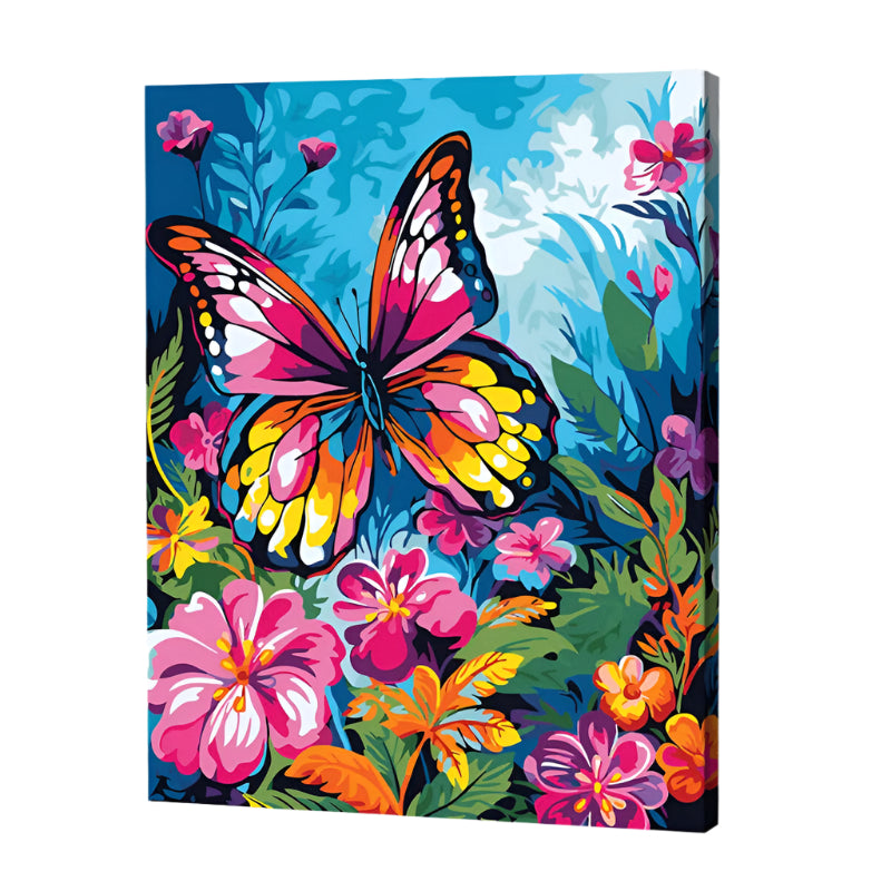 Floral Butterfly Paint by Numbers