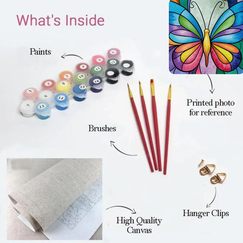 Radiant Wings Paint by Numbers
