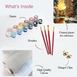 Load image into Gallery viewer, Golden Winter Glow Paint by Numbers
