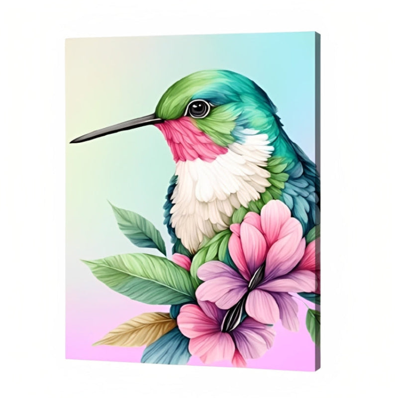 Pastel Humming bird Bliss Paint by Numbers