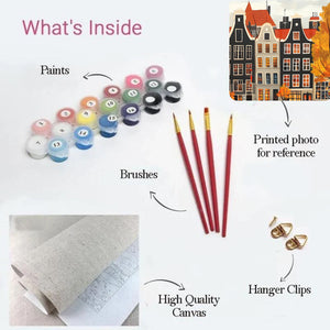 Autumn in Amsterdam Paint by Numbers