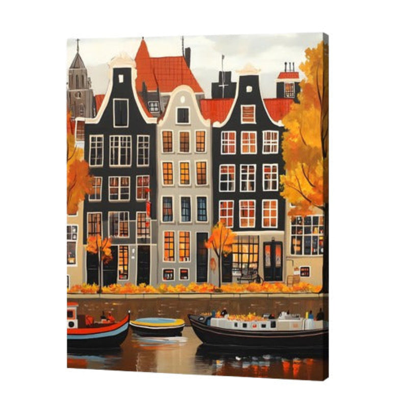 Autumn in Amsterdam Paint by Numbers