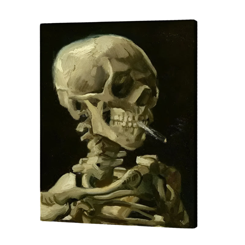 Skull with a Cigarette Paint by Numbers